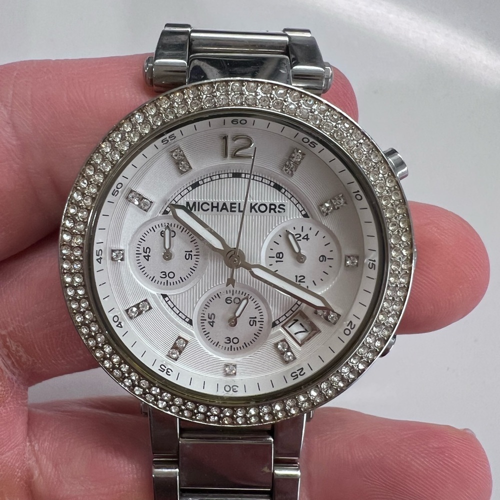 Michael Kors Women’s Silver Chronograph Watch